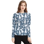 Easter bunny pattern Women s Long Sleeve Rash Guard