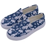 Easter bunny pattern Kids  Canvas Slip Ons