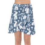 Easter bunny pattern Wrap Front Skirt