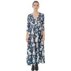 Button Up Boho Maxi Dress 