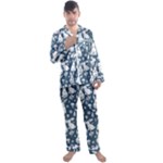 Easter bunny pattern Men s Long Sleeve Satin Pajamas Set