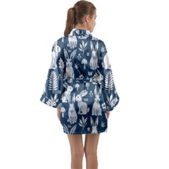 Long Sleeve Satin Kimono 