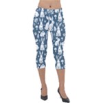 Easter bunny pattern Lightweight Velour Capri Leggings 