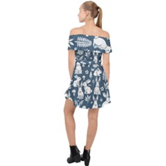 Off Shoulder Chiffon Dress 