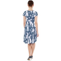 Cap Sleeve Midi Dress With Pockets 