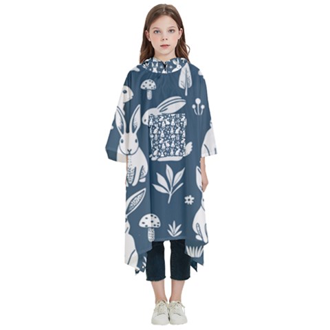 Easter bunny pattern Kids  Hooded Rain Ponchos from ArtsNow.com