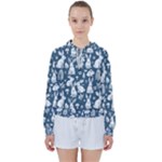 Easter bunny pattern Women s Tie Up Sweat