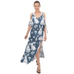 Easter bunny pattern Maxi Chiffon Cover Up Dress