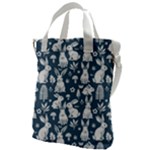 Easter bunny pattern Canvas Messenger Bag