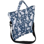 Easter bunny pattern Fold Over Handle Tote Bag