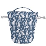 Easter bunny pattern Drawstring Bucket Bag