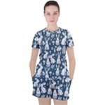 Easter bunny pattern Women s T-Shirt and Shorts Set