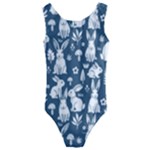Easter bunny pattern Kids  Cut-Out Back One Piece Swimsuit
