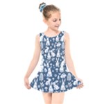 Easter bunny pattern Kids  Skater Dress Swimsuit