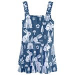 Easter bunny pattern Kids  Layered Skirt Swimsuit