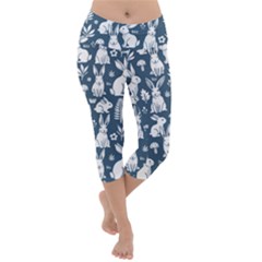 Lightweight Velour Capri Yoga Leggings 