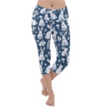Easter bunny pattern Lightweight Velour Capri Yoga Leggings