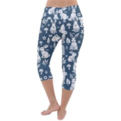 Lightweight Velour Capri Yoga Leggings 