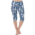 Easter bunny pattern Lightweight Velour Cropped Yoga Leggings