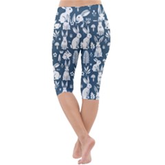 Lightweight Velour Cropped Yoga Leggings 