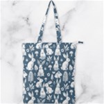 Easter bunny pattern Double Zip Up Tote Bag