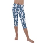 Easter bunny pattern Kids  Lightweight Velour Capri Leggings 