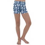 Easter bunny pattern Kids  Lightweight Velour Yoga Shorts
