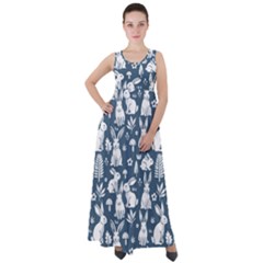 Empire Waist Velour Maxi Dress 