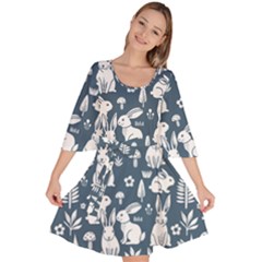 Velour Kimono Dress 