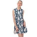 Easter bunny pattern Sleeveless Shirt Dress