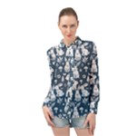 Easter bunny pattern Long Sleeve Chiffon Shirt