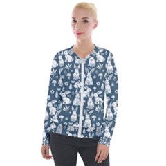Velvet Zip Up Jacket 