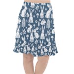 Easter bunny pattern Fishtail Chiffon Skirt