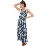 Easter bunny pattern V-Neck Chiffon Maxi Dress