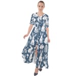 Easter bunny pattern Waist Tie Boho Maxi Dress