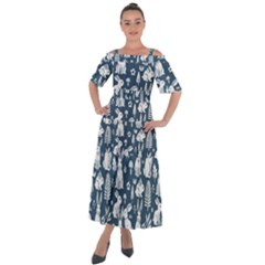 Shoulder Straps Boho Maxi Dress  
