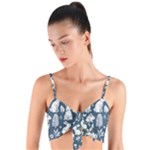 Easter bunny pattern Woven Tie Front Bralet