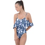 Easter bunny pattern Drape Piece Swimsuit