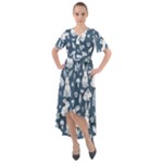 Easter bunny pattern Front Wrap High Low Dress