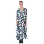 Easter bunny pattern Button Up Maxi Dress