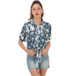 Easter bunny pattern Tie Front Shirt 
