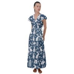 Flutter Sleeve Maxi Dress 