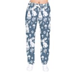 Easter bunny pattern Women Velvet Drawstring Pants