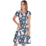 Easter bunny pattern Classic Short Sleeve Dress