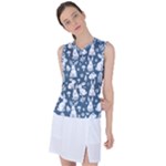 Easter bunny pattern Women s Sleeveless Sports Top