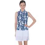 Easter bunny pattern Women s Sleeveless Polo T-Shirt