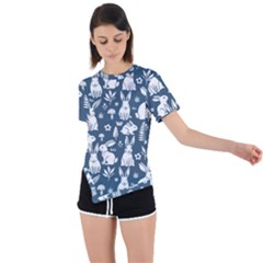 Asymmetrical Short Sleeve Sports T-Shirt 