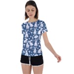 Easter bunny pattern Back Circle Cutout Sports T-Shirt
