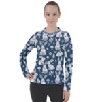 Easter bunny pattern Women s Pique Long Sleeve T-Shirt