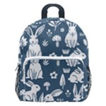 Easter bunny pattern Kids  Age 5-10 Lightweight School Backpack with Side Pockets